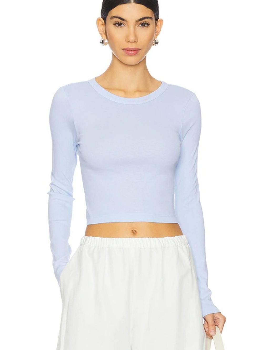 Enza Costa supima cotton blue long sleeve